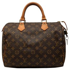 Sac Boston Louis Vuitton Monogram Speedy 30 Marron Marron
