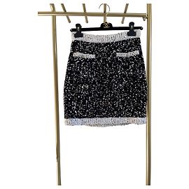 Falda Chanel 23C negra con lentejuelas Otro