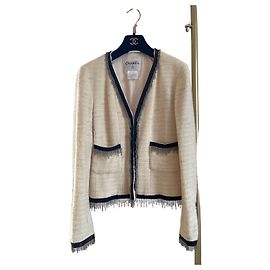 Giacca Chanel 02A in tweed bianco Altro