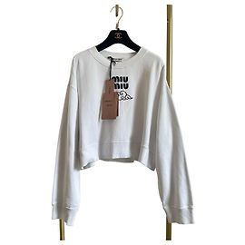 Hoodie de algodão Miu Miu com estampa de nuvens Outro