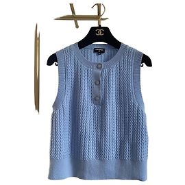 Chanel 24B Blue Wool Cropped Vest Other