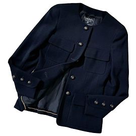 Chaqueta Blazer Chanel 93P de Lana Negra Otro