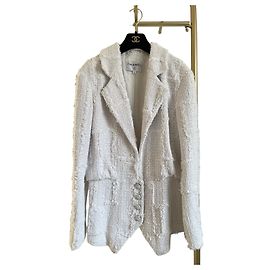 Giacca Chanel 22C in tweed bianco Altro