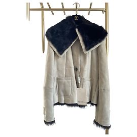 Max Mara Black Shearling Coat Size 40 Other