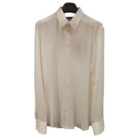 Camisa Dolce & Gabbana em seda branca Branco Fora de branco