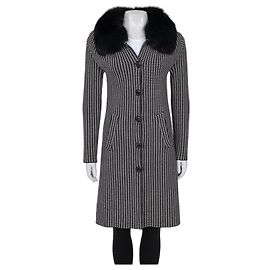 Christian Dior schwarz-weißer Wollmantel Sz. S gebraucht Andere