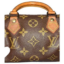 Borsa Louis Vuitton Speedy Nano monogram canvas leather Marrone Monogramma