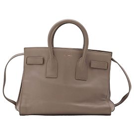 Autre Marque Saint Laurent Sac De Jour Sac à main en cuir Taupe Taupe