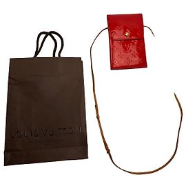 Vintage Louis Vuitton Monogram Monogram Vernis Wallet on Chain Late 1990s Red Red