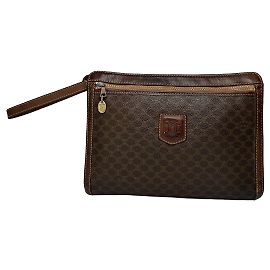 Céline Vintage Celine Macadam Canvas Bifold Wallet c. 2007 Brown Braun