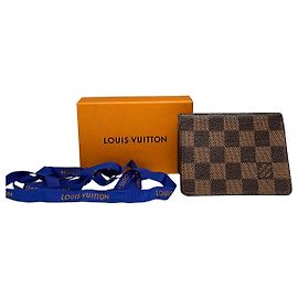 Vintage Louis Vuitton Damier Canvas Kartenetui 2003 Brown Braun
