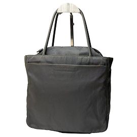 Vintage Prada Nylon Tote Grau Schwarz Grau