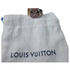 Anello Sigillo Louis Vuitton LV Initiales in Argento Argento
