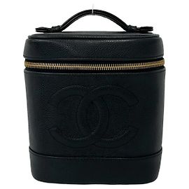 Bolsa Chanel Coco Mark Caviar Skin Vanity Bag Preto