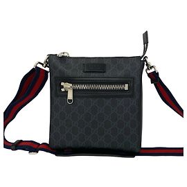 Bolsa Messenger Pequena GUCCI Preto Vermelho Azul marinho