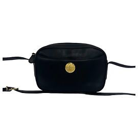Bolso de hombro de cuero Burberry Vintage Nova Check Negro