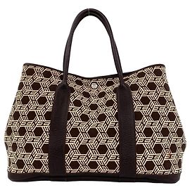 Hermès HERMES Garden Party PM Handbag Brown