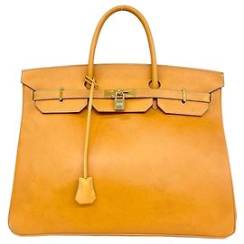 Hermès Hermes Birkin 40 Handtasche aus braunem Leder Braun