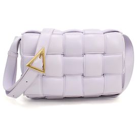 Bolsa de ombro em couro roxo Bottega Veneta Roxo