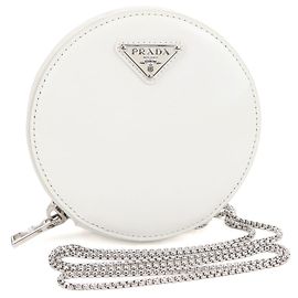 Sac à épaule Prada en cuir blanc Blanc