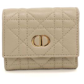 Portafoglio tri-fold Christian Dior Beige Beige