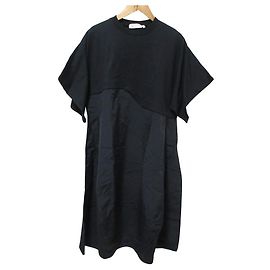 Autre Marque vestido nagonstans de mangas cuadradas efecto superpuesto Negro
