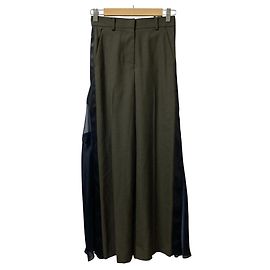 Sacai Sheer Docking Wide Pants Outro Verde