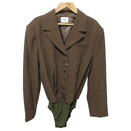 Autre Marque FUMIE TANAKA giacca rompers Bodysuit Jacket Marrone