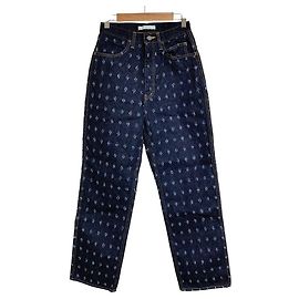 Autre Marque ETRE TOKYO Pin Dot Hole Denimhose Blau