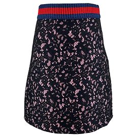 Gucci Lace Cotton Skirt Black Pink