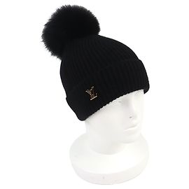 Louis Vuitton LV Cold Spark Beanie aus Kaschmir Schwarz