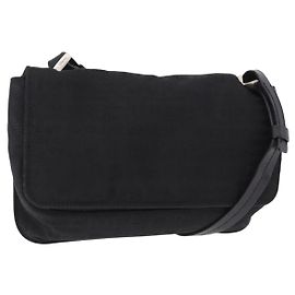 Bolso de hombro PRADA Nylon Black Silver Otro