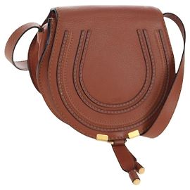Chloé Bolso de hombro Chloe de cuero marrón y dorado Otro