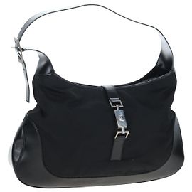 Borsa a Tracolla GUCCI Jackie Nylon Nero Argento 019 0337 Altro