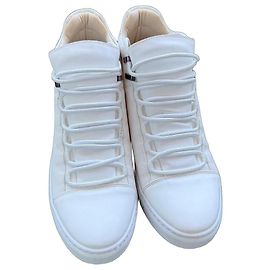 Autre Marque Sneakers Alte in Pelle Bianche Bianco
