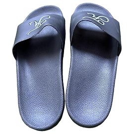 Autre Marque Final Club Chanclas de goma negras con logotipo Negro