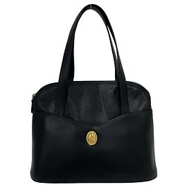 Christian Dior Vintage Lederhandtasche Schwarz