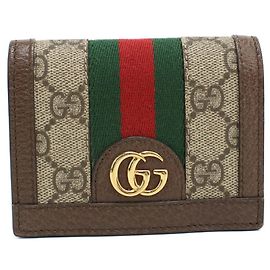 Cartera bi-fold Gucci Ophidia Beige