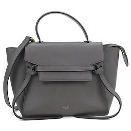 Borsa a cintura micro Céline grigia in pelle di vitello Marrone