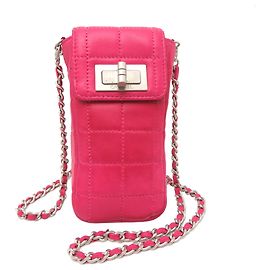 Bolso de hombro con cadena Chanel Chocolate Bar Rosa