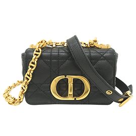 Borsa a tracolla Christian Dior Caro Small da donna Nero