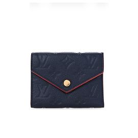 Portafoglio compatto Louis Vuitton Victorine Monogram Empreinte Blu scuro