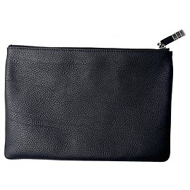 Christian Dior Clutch Dior Homme em couro preto Preto