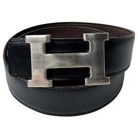 Hermès Cinturón Hermes Constance H-Belt Castaño Negro