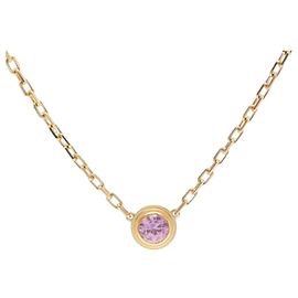 Colar Cartier Damour em ouro rosa com safira Dourado