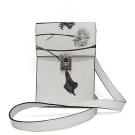 Borsa a tracolla Valentino Garavani INEZ & VINOODH Flower Marrone Bianco