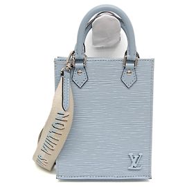 Louis Vuitton Epi Petite Sac Plat Handtasche Hellblau