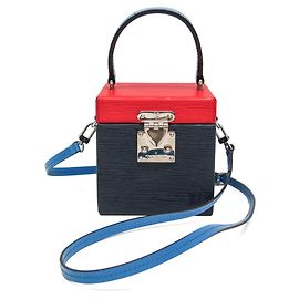 Bolsa Louis Vuitton Epi Bleecker Box Vermelho Azul marinho Azul claro
