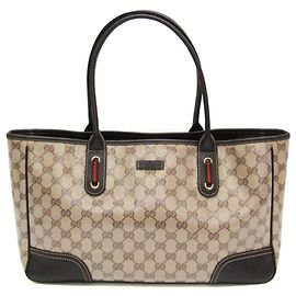 Saco de Ombro Gucci GG Crystal para Mulher Marrom Bege