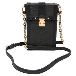 Louis Vuitton Epi Trunk Vertical M67871 Bolsa de ombro Preto